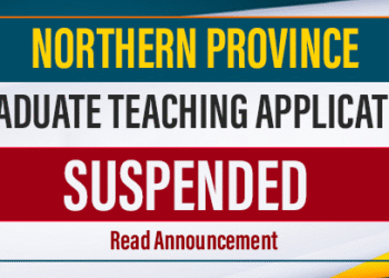 Graduate Teaching Application Northern Province: Suspended