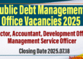 Public Debt Management Office Vacancies 2025