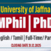 Admission for MPhil & PhD Programmes – 2025