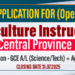 Applications for Agriculture Instructors – Central Province 2025