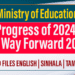 The Progress of 2024 and the Way Forward 2025 – Ministry of Education