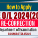 How to Apply for GCE O/L Re-Correction 2024 (2025)