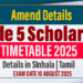 Grade 5 Scholarship Exam 2025: Time Table & Amend Details