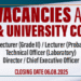 Job Vacancies at UoVT and Affiliated University Colleges