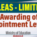 SLEAS limited Appointment Letter Awarding