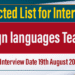 Interview List – foreign languages Teachers