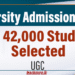 University Admissions for 2024/2025: Over 42,000 Students Selected