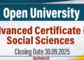 Advanced Certificate in Social Sciences - Open University