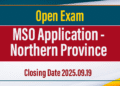 MSO Application - Northern Province (Open Exam)