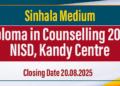Diploma in Counselling 2025 - NISD Kandy
