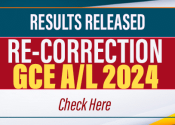 Re-Correction Results Released – GCE A/L 2024