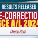 Re-Correction Results Released – GCE A/L 2024