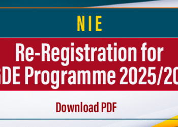 NIE Opens Re-Registration for PGDE Programme 2025/2026