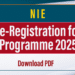 NIE Opens Re-Registration for PGDE Programme 2025/2026