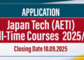 Japan Tech (AETI) Full-Time Courses Application 2025/26