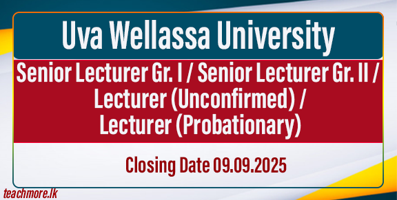 Academic Vacancies - Uva Wellassa University