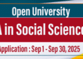 BA in Social Sciences – Open University