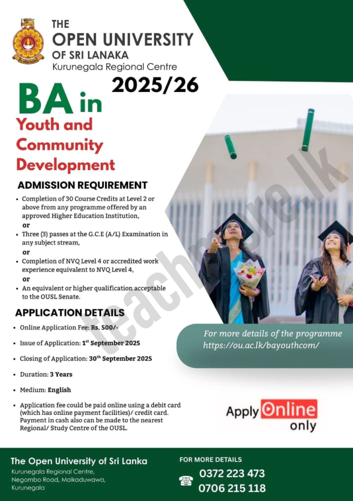Bachelor of Arts in Youth and Community Development