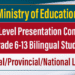 National Level Presentation Competition for Grade 6-13 Bilingual Students
