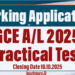 GCE A/L 2025 Practical Test