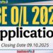 GCE O/L 2025 Application Now Open