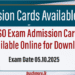 MSO Exam Admission Cards Available Online