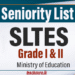 Seniority List SLTES – Grade I and II