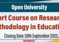Short Course on Research Methodology in Education