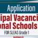 Principal Vacancies in National Schools (SLEAS – Grade I) – 2025