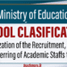 School Classification - Ministry of Education