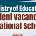 Student Vacancies in National Schools