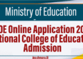 NCOE Online Application 2025
