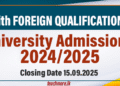 University Admissions with Foreign Qualifications 2024/2025