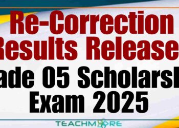 Re-Correction Results – Grade 05 Scholarship Exam 2025