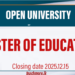 M Ed Application - Open University
