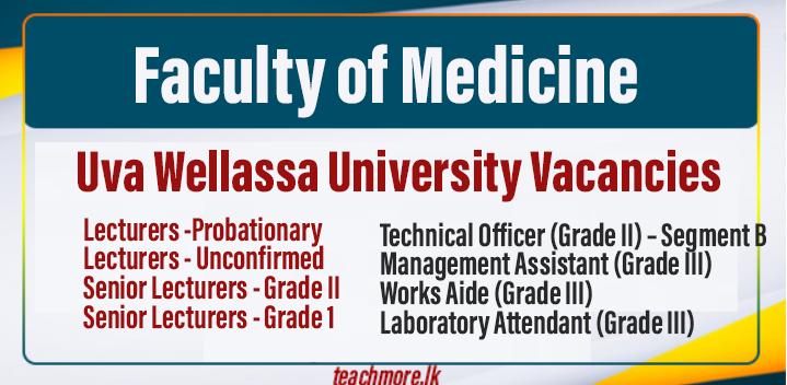 Uva Wellassa University Vacancies