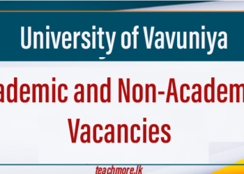Academic and Non-Academic Vacancies - University of Vavuniya