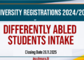 University Registrations 2024/2025