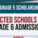 Selected Schools for Grade 6 Admission After Grade 5 Scholarship 2025