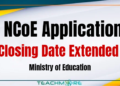 NCoE Application Closing Date Extended
