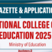 NCOE Vidyapeeta Gazette Application 2025