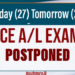A/L Exam Postponed