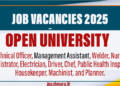 Open University Non Academic job Vacancies 2025