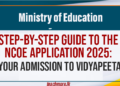 Step-by-step online application flow for Vidyapeeta 2025