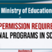 Prior Permission Required for External Programs in Schools