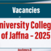 Vacancies at University College of Jaffna – 2025