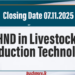 HND in Livestock Production Technology