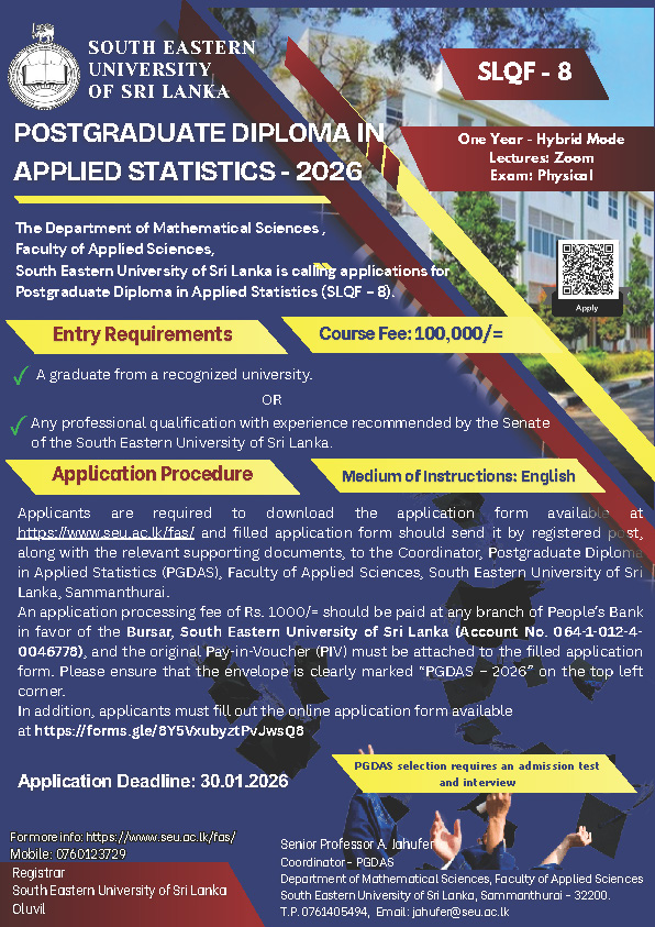 Postgraduate Diploma in Applied Statistics
