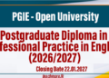Postgraduate Diploma in Professional Practice in English