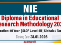 Diploma in Educational Research Methodology Intake 2026 - NIE